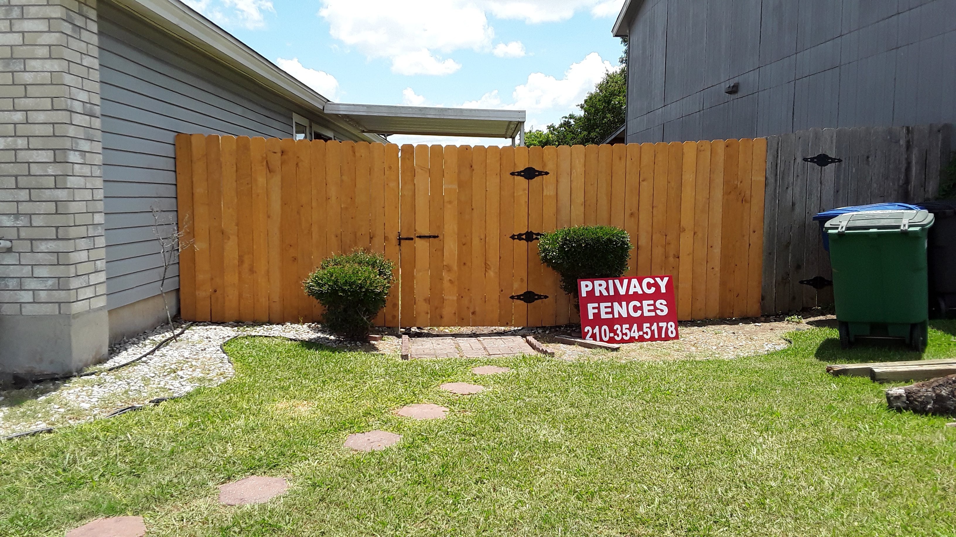 Wood privacy fence installation San Antonio